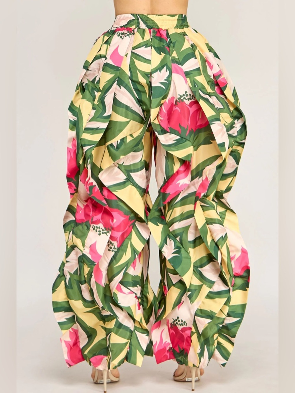 Deer Print Wavy Ruffle Pants - Picture 6 of 10